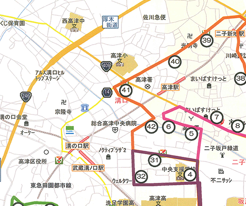 通園バス運行範囲左上