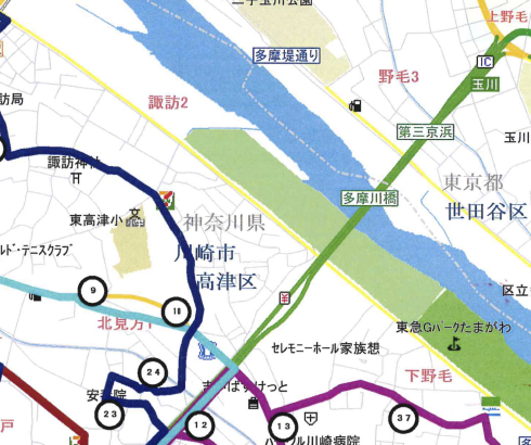 通園バス運行範囲右上